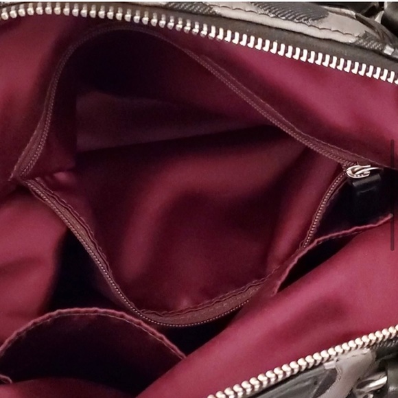 COACH NWOT 18608 GUNMETAL BLACK MADISON SIGNATURE LUREX OP ART SOPHIA MS… - Picture 4 of 11